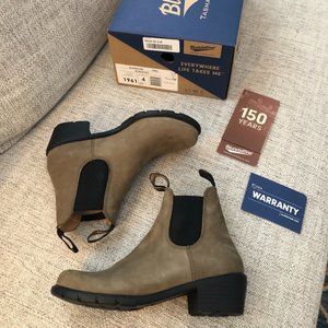 Blundstone 1961 heel series boots womens new in box stone nubuck